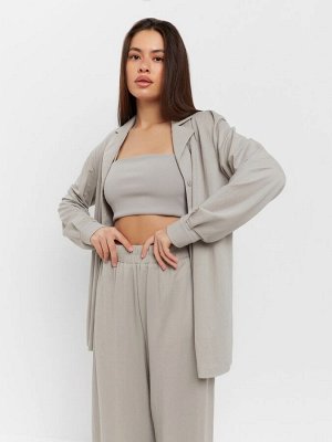 Костюм женский (рубашка, брюки, топ) KAFTAN Base, серый