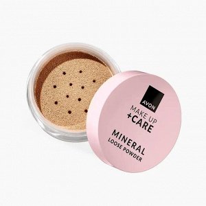 Минеральная рассыпчатая пудра для лица Make Up + Care, цвет Бежевая