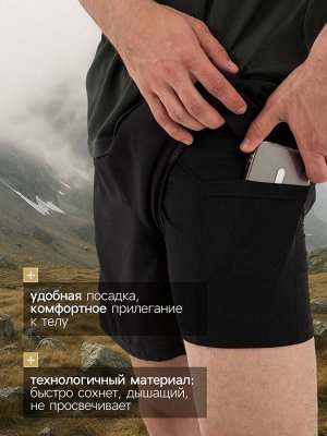 Шорты мужские Resport, 50, чёрные, с велосипедками