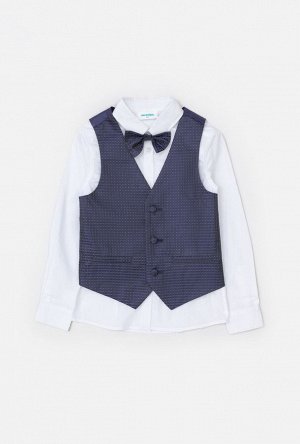 Комплект детский для мальчиков ((1)сорочка верхняя,(2)жилет,(3)галстук) Mario_set цветной