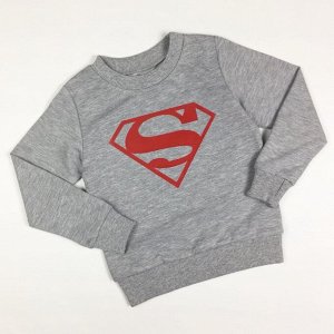 Свитшот детский "Супермен" серый меланж