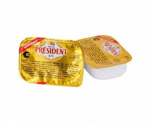Масло сливочно-кислое PRESIDENT 82% порционное 10г*120 1ящ Беларусь
