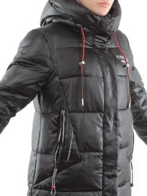 YR-956 BLACK Пальто зимнее женское АЛИСА (200 гр. холлофайбера)
