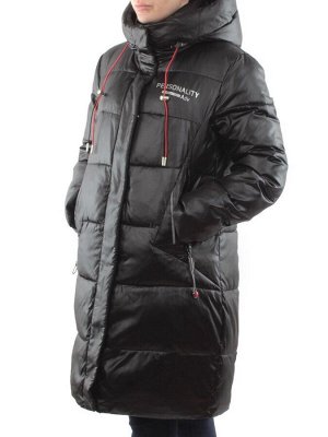 YR-956 BLACK Пальто зимнее женское АЛИСА (200 гр. холлофайбера)