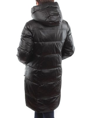 YR-956 BLACK Пальто зимнее женское АЛИСА (200 гр. холлофайбера)