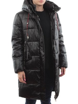 YR-956 BLACK Пальто зимнее женское АЛИСА (200 гр. холлофайбера)