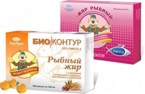 Рыбный жир с маслами зародышей пшеницы, шиповника и облепихи "БиоКонтур" - БАД, № 100 капсул х 0,33 г