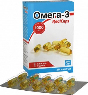 Омега-3 RealCaps - БАД, № 80 капсул х 1,4 г (блистер)