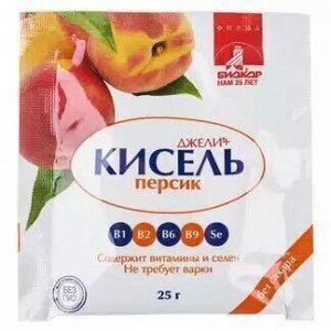 Джели + кисель Персик 25 г Биокор БАД