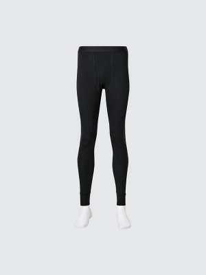 UNIQLO Extra Warm Heattech - теплые трермо-тайты из хлопка - 09 BLACK