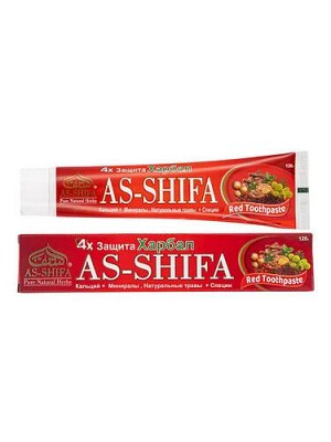Зубная паста натуральная 120 гр. AS-SHIFA РЕД