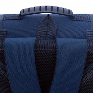Ранец школьный GRIZZLY суперлегкий с анатомической спинкой, на ножках, с мешком для обуви, для мальчика