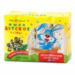 Т/мыло НК Детское с чистотелом в блоках марки &quot;Д&quot; 100г*4
