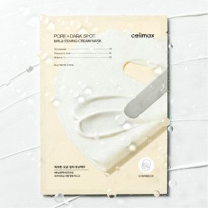 CELIMAX Тканевая кремовая маска выравнивающая тон кожи PORE+DARK SPOT BRIGHTENING CREAM MASK  20 гр