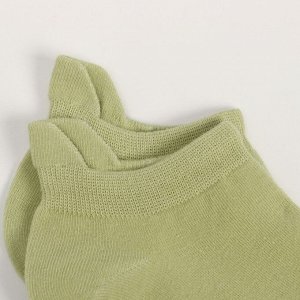Носки женские укороченные, цвет салатовый, размер 36-40