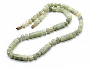 Гранат зеленый (Гроссуляр) бусы форма, 62см, 84г