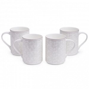 Фарфоровые кружки Grey Lace 400 мл – элегантный набор
