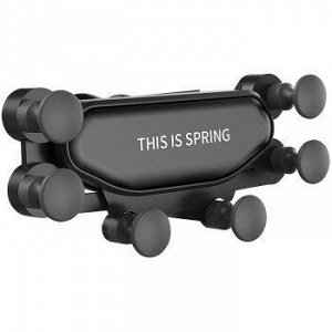 Держатель для телефона 6-Point Linkage Mobile Phone Bracket, гравитационный, на дефлектор, черный, арт. R903