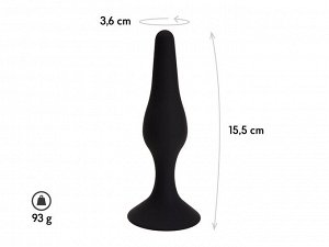 Анальная втулка Gravity CORE, цвет черный, Ø 3,6 см