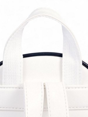 Рюкзак-мини женский на молнии, с карманом, размер 21x12x27 см, белый