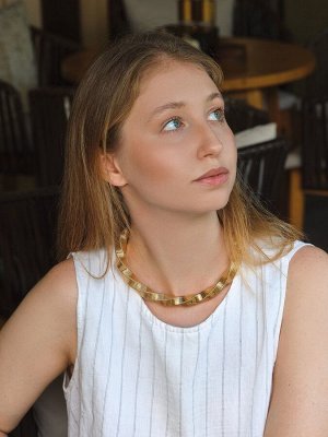 Чокер «Кручёный Обруч», цвет золото