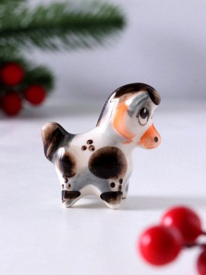 Фигурка фарфор гжель «Конь Дымка», 5x5.5x2.5 см, цветной