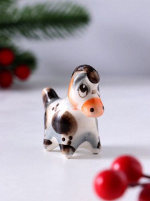Фигурка фарфор гжель «Конь Дымка», 5x5.5x2.5 см, цветной