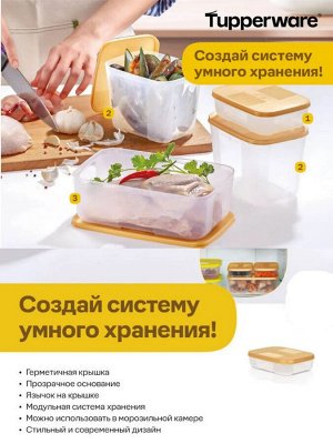 Контейнер Система холодильник 1,2 л с золотистой крышкой, 1шт.- Tupperware®.