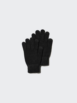 UNIQLO Heattech - детские тёплые перчатки с технологией Heattech - 09 BLACK