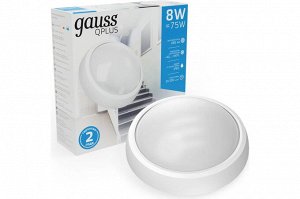 Светильник светодиодный ЖКХ Gаuss Qplus круг, 8 Вт, 6500К