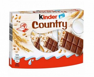 Шоколадный батончик Kinder Country 9 шт x 23,5 г Киндер 211,5