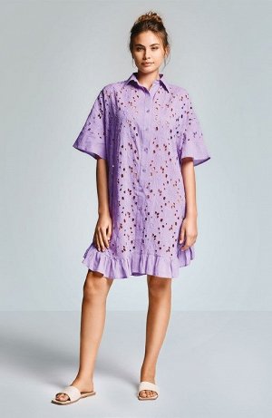 Платье Black Cotton, Lilac Cotton, White Cotton