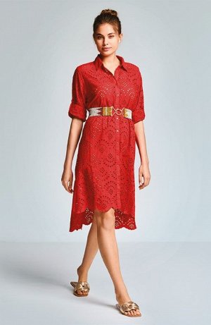 Платье Khaki Cotton, Purple Cotton, Red Cotton