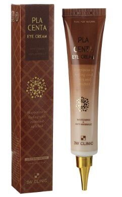 3W CLINIC Крем для кожи вокруг глаз с плацентой, PLACENTA EYE CREAM, 40 мл