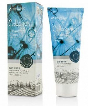 3W CLINIC Пенка для умывания с коллагеном, Collagen Cleansing Foam, 100 мл