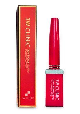 3W CLINIC Подводка-фломастер для глаз ЧЕРНАЯ Soft & clear eye line (squre), 7 мл