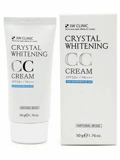 3W CLINIC СС крем для лица осветляющий, CRYSTAL WHITENING CC CREAM, 50 гр