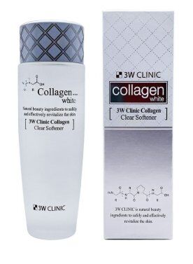 3W CLINIC Тонер для лица осветляющий с коллагеном, COLLAGEN CLEAR SOFTNER, 150 мл