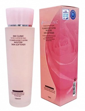 3W CLINIC Тонер для лица увлажняющий с цветочными экстрактами, FLOWER EFFECT EXTRA MOISTURE, 150 мл
