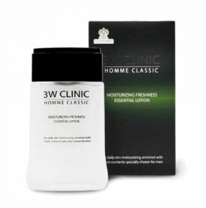 3W CLINIC Увлажняющий лосьон для мужской кожи лица, HOMME CLASSIC ESSENTIAL LOTION, 150мл
