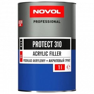 Грунт акриловый NOVOL Professional Protect 310 HS 4+1, серый, для различных материалов, 1л, арт. 37111