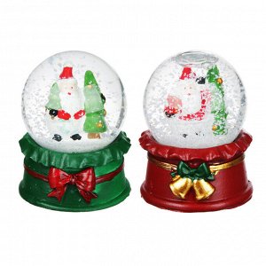 Шар снежный с Дедом Морозом СНОУ БУМ 8 см, полистоун, с Дедом Морозом, 2 дизайна