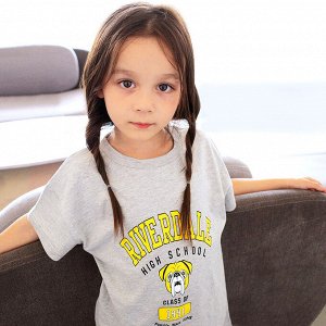 Платье-футболка для девочки с принтом