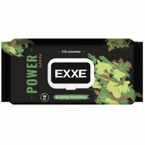 EXXE MEN ВЛАЖНЫЕ ПОЛОТЕНЦА  POWER, 60 штук