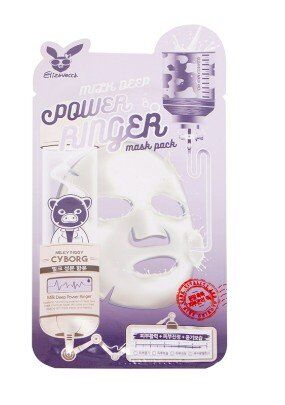 Elizavecca Тканевая маска для лица на основе молока Power Ringer Mask Pack Milk Deep, 23 мл.