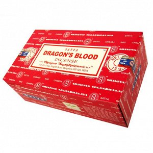 SATYA прямоуг. благовония Dragon Blood КРОВЬ ДРАКОНА 15гр. блок 12шт.