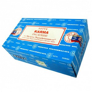 SATYA прямоуг. благовония Karma КАРМА 15гр. блок 12шт.