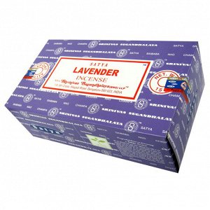 SATYA прямоуг. благовония Lavender ЛАВАНДА 15гр. блок 12шт.