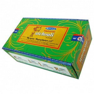 SATYA прямоуг. благовония Natural Patchouli НАТУРАЛЬНЫЙ ПАЧУЛИ 15гр. блок 12шт.