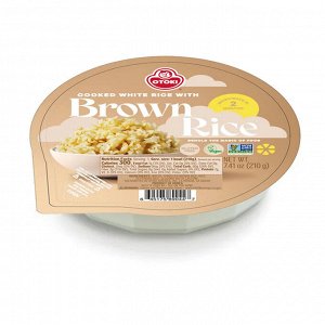 Готовый белый рис с добавлением коричневого риса "BROWN RICE" 210г